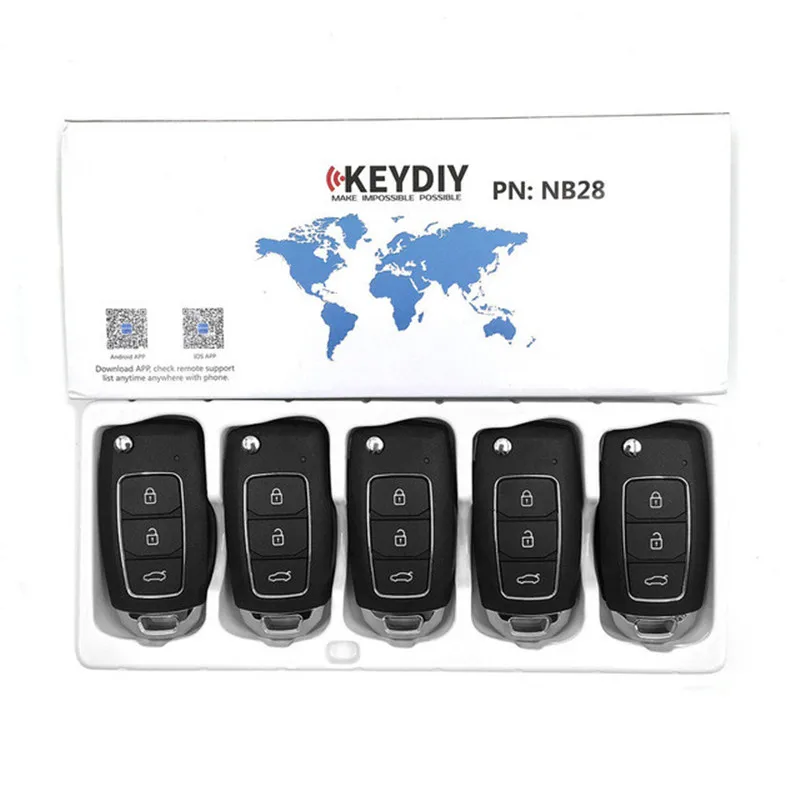 

5pcs KEYDIY KD NB28 NB Series Universal Multi-functional 3 Button Remote Control for KD900/KD200/URG200/KD-X2/KD MINI with pin