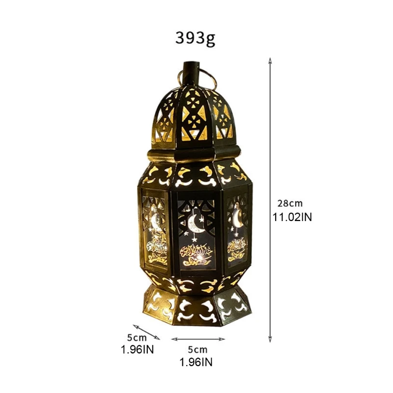 

Eid Mubarak Decoration Metal Ramadan LED Light Lamp Hanging Lantern Islam Muslim,Ramadan Decorations for Home Lights,Ramadan