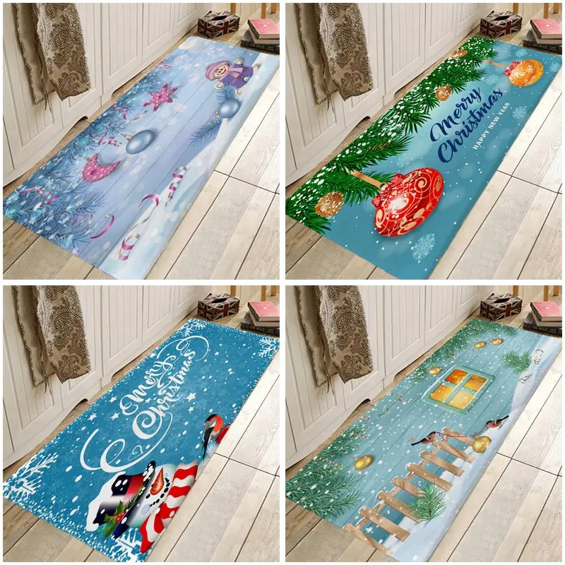 

Ковер для рождественской елки Рождественский Придверный коврик, рождественские кухонные коврики для спальни, гостиной, ванной, противоско...