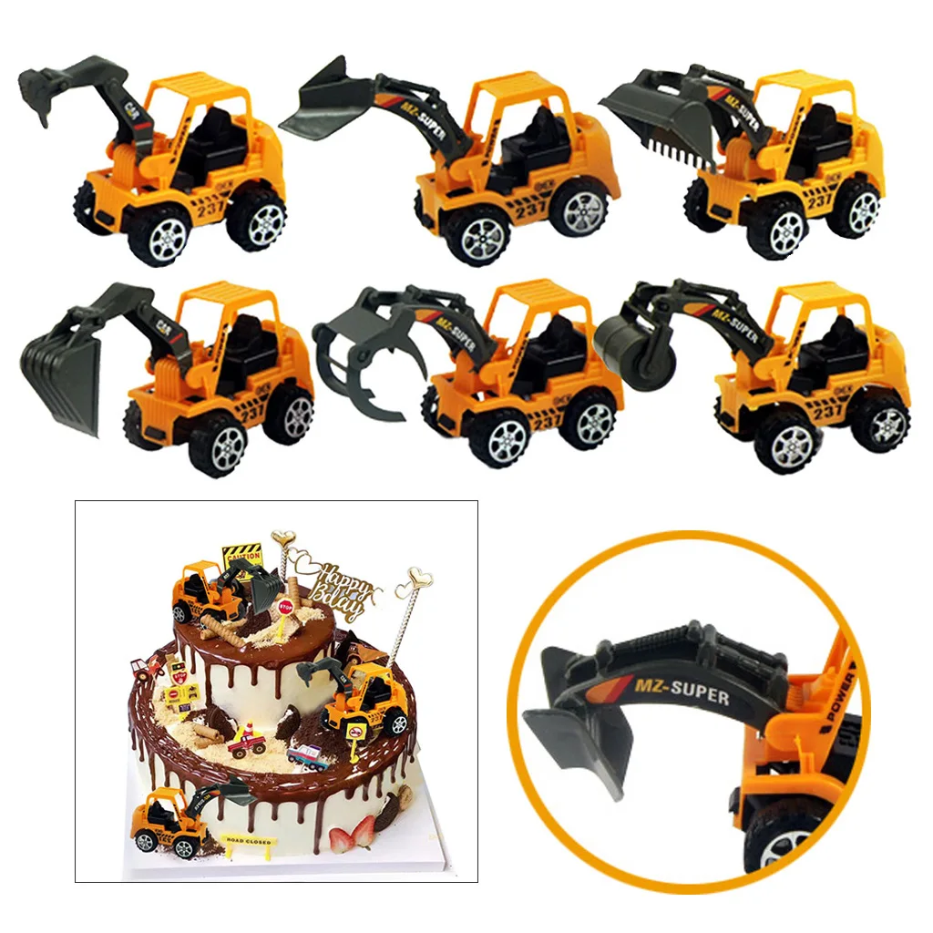 

6 Pieces Kids Construction Vehicle Playset Engineering Car Model Educational Preshool Learning Toys for Toddlers