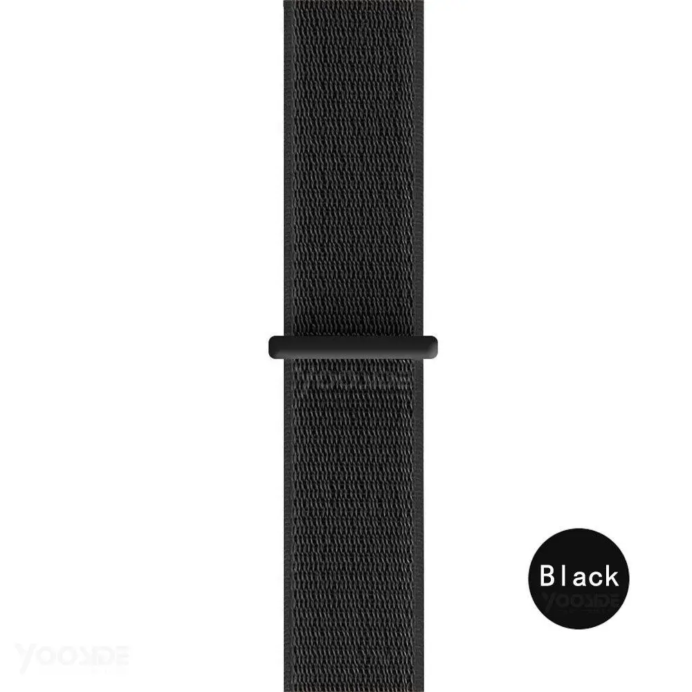 Fenix 6 Soft Nylon Loop Fastener Wristband 22mm Quick Fit Watch Band Strap for Garmin Fenix 5/ 5 Plus/Forerunner935/Instinct - Color: Black