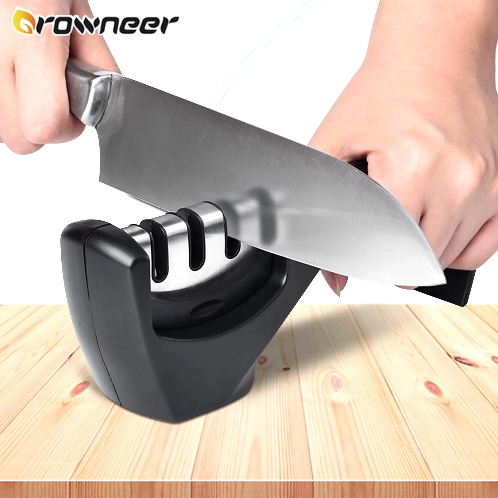 Knife Sharpener Professional Tungsten Diamond Whetstone Sharpening Stone Ceramic Grindstone Household Kitchen Tool Three Stage | Дом и сад