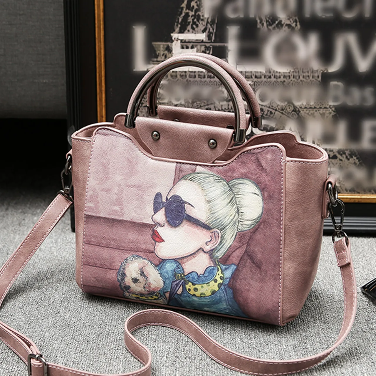 

Faux Leather Shoulder Bag Handbag Women Fashion Crossbody Bag with Top Handles Adjustable Strap Ladies Crossbody Bag