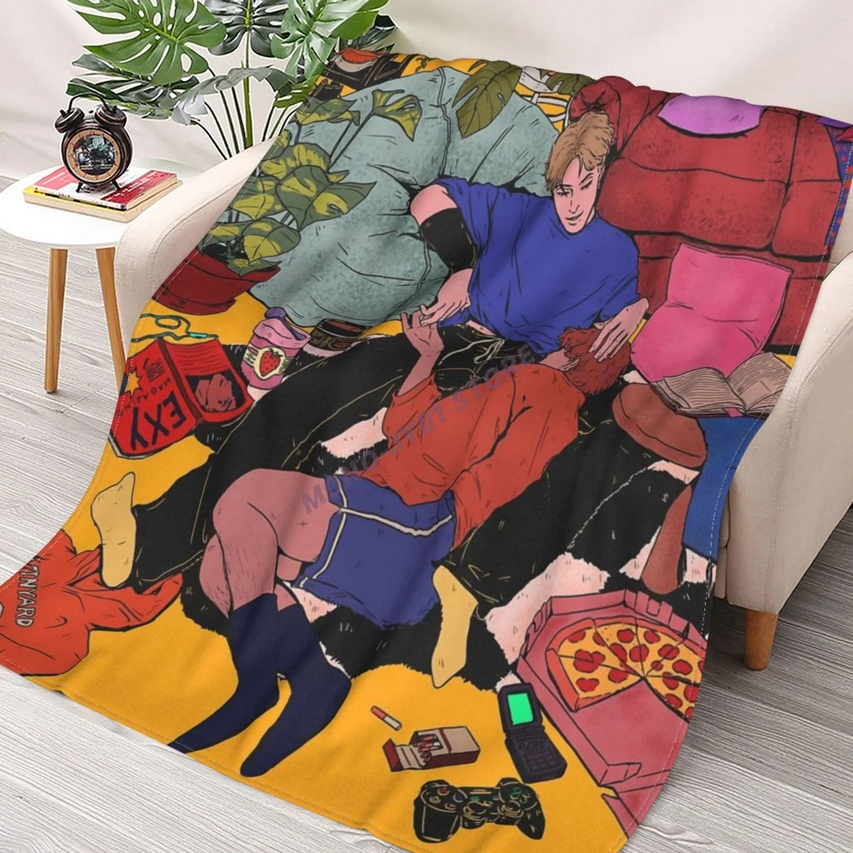

Aftg Andreil Illustration (colored) Throw Blanket Sherpa Blanket cover Bedding soft Blankets