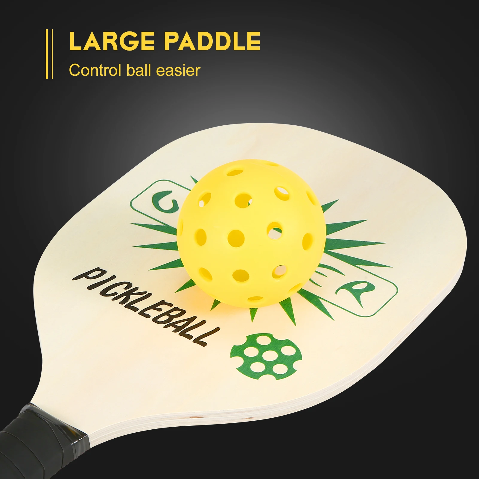 

Wood Pickleball Paddle Set Light Weight Pickleball Paddles with Carry Bag Pickleball Rackets with Ergonomic Cushion Grip