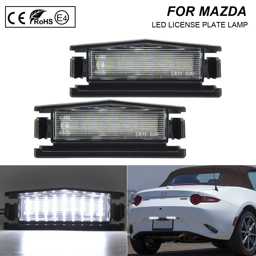 

2Pcs LED Number License Plate Light Lamp For Mazda 2 Mazda2 2016 Mazda Mx-5 Miata 2016 2017 2018 2019 2020 2021 D09H-51-270