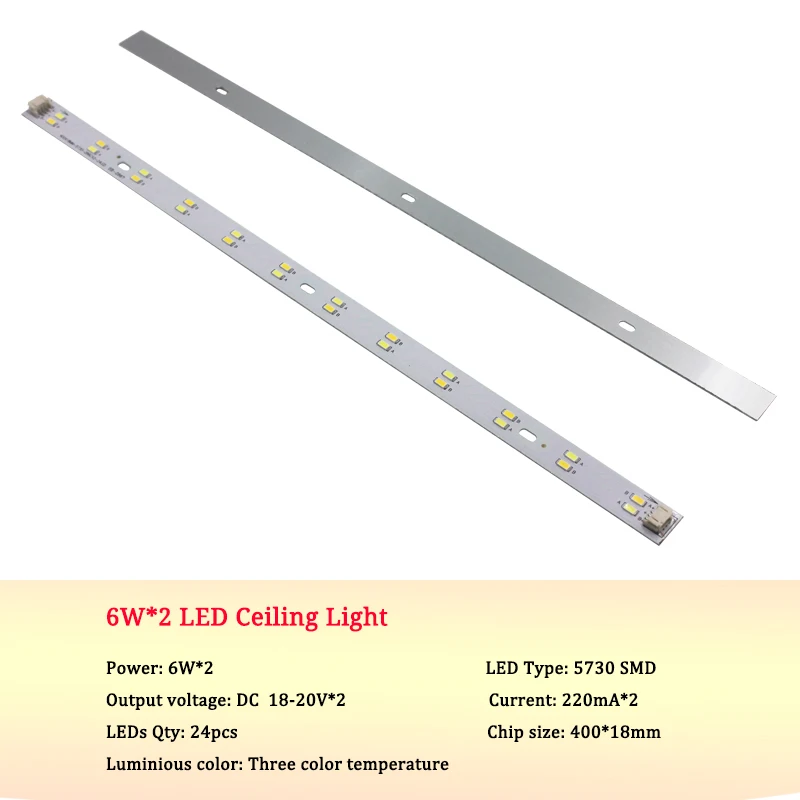 6W 3 Вт 4 Вт 6 Вт 8 Вт светодиодный потолочный светильник 5730SMD теплый/холодный белый двухцветный прямоугольный потолочный светильник Фойе Спальня Кухня Замена - Цвет корпуса: 6W