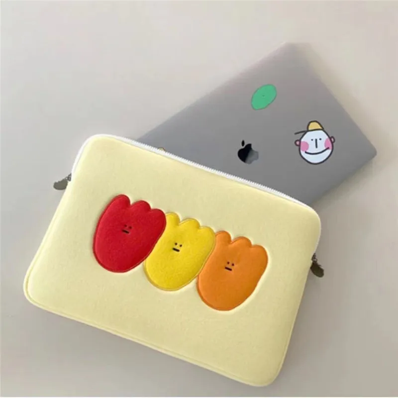 Корейская сумка для ноутбука Ins 13 дюймов желтая Mac Ipad Pro 9 7 10 8 11 14 5 15 Внутренний