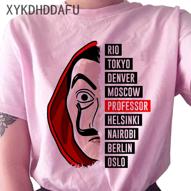 La Casa De Papel футболка для мужчин новый мультфильм House of Paper летняя с вором денег