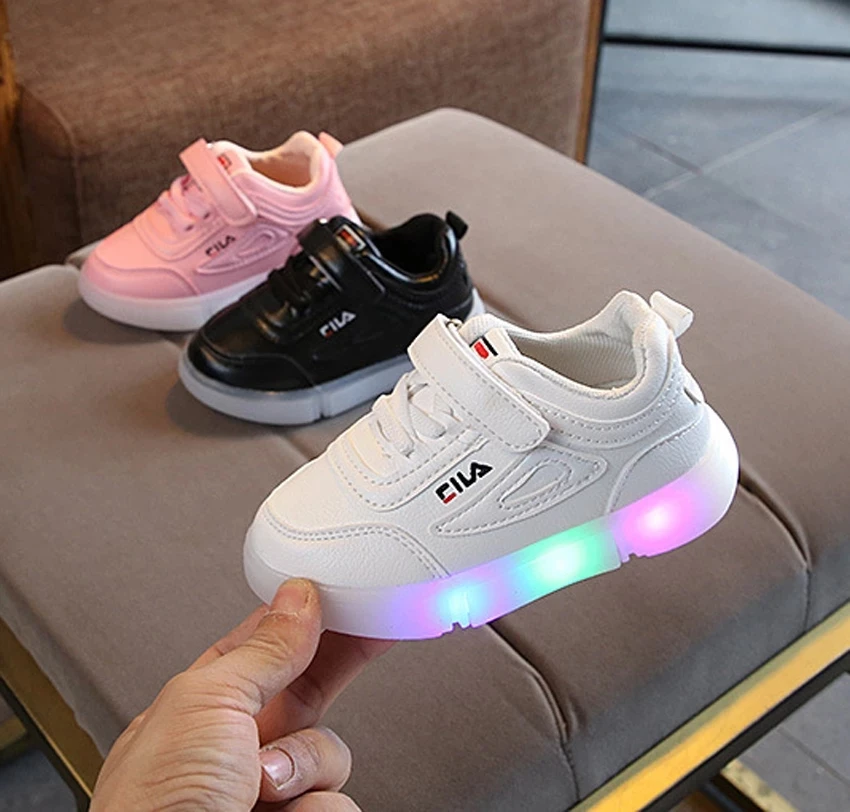 European Cute Fashion Leisure Children Casual Shoes LED Lighted Baby Boys Girls Shoes Excellent Kids Sneakers Toddlers enlarge