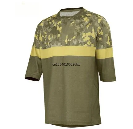 

2021 Quick Dry MX Bike Motocross Jersey BMX DH MTB TShirt Clothes 3/4 Sleeve MTB Breathable Quick Drying Enduro Jersey