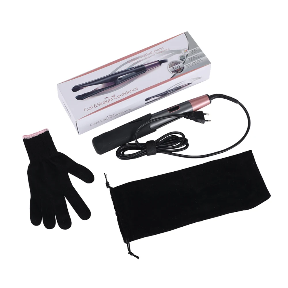 Щипцы для завивки волос 2 в 1 профессиональная электрическая плойка утюжок