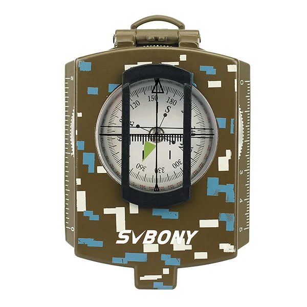 Camouflage 6 шт. SVBONY компас Карманный Стиль для выживания Военный Открытый Металлический Компас для походов путешествия Охота Кемпинг снаряжение F9136 - Цвет: Camouflage