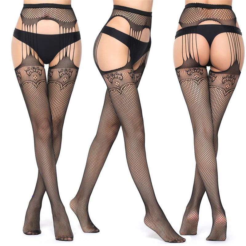 

New Hot Fashion Sexy Long Stocking Thigh High Stockings For Women Lingerie Sheer Fishnet Long Pantyhose for Lady Valentine's Day
