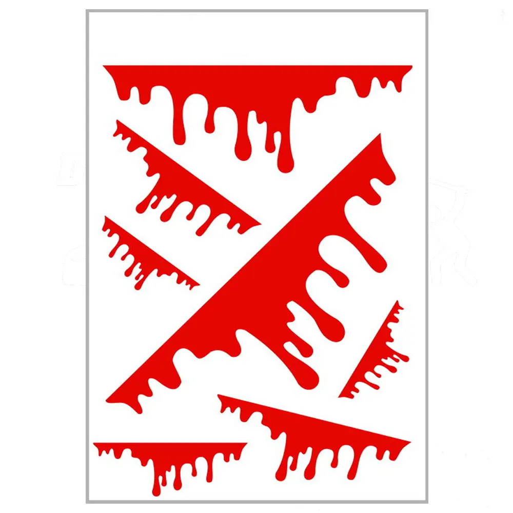 1 комплект красная кровяная Автомобильная наклейка s ужасы автомобильные