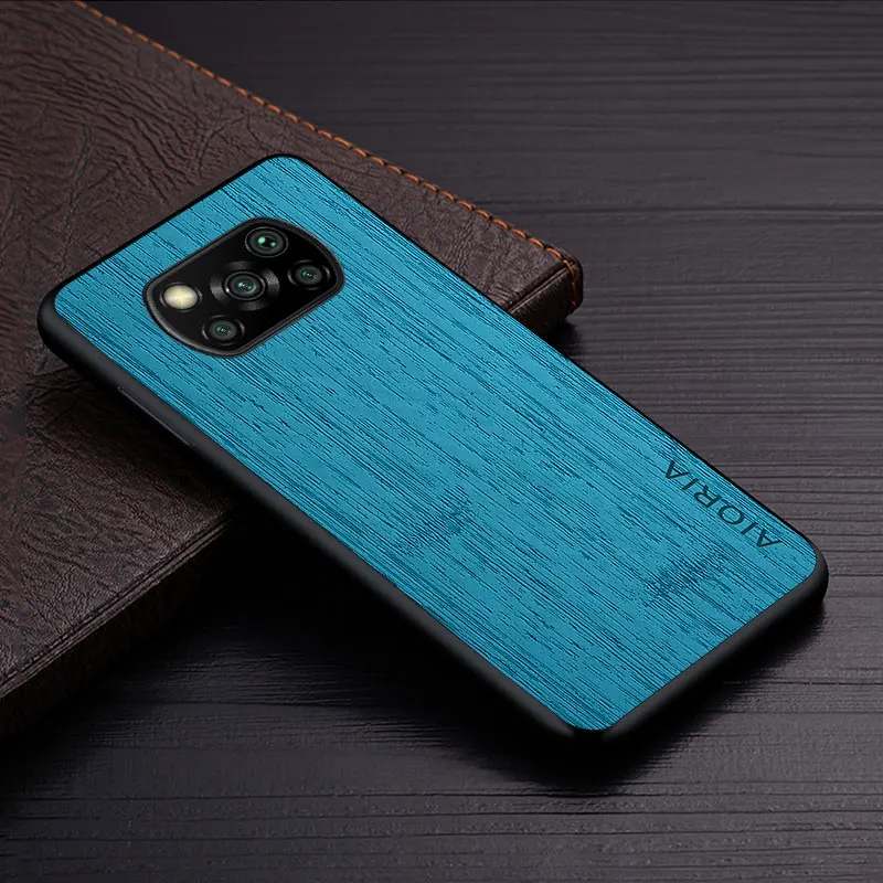 case for xiaomi poco x3 nfc pro x3 gt funda bamboo wood pattern leather phone cover luxury coque for xiaomi poco x3 pro case free global shipping