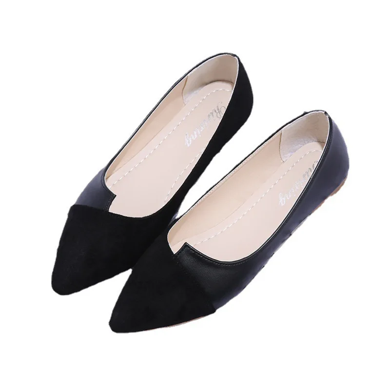 Women Flat Shoes 2023 New Pointed Shallow Mouth Ladies Shoes Fashion Cozy Moccasins Shoes Light Driving Shoes Ballet Single Shoe