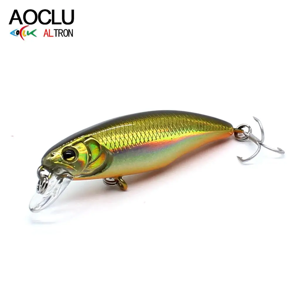 AOCLU wobblers Super Quality 8 Colors 52mm 4.0g Small Minnow Hard Bait Shad Crankbait Fishing lure Bass Fresh Salt water tackle | Спорт и