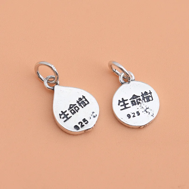 

TrustDavis Real 925 Sterling Thai Silver Fashion Sweet Tree Charm Pendant Handmade DIY Accessories Fine Jewelry Wholesale HY094