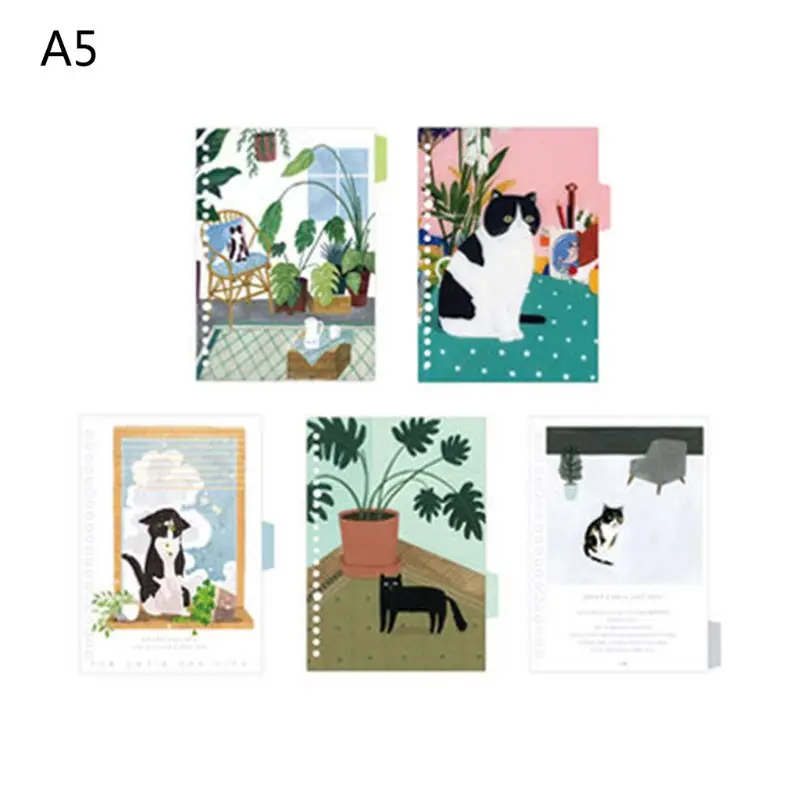 

1Set Fresh Diary Paper Binders A5 A6 Loose Leaf Notebook Divider Index Separator