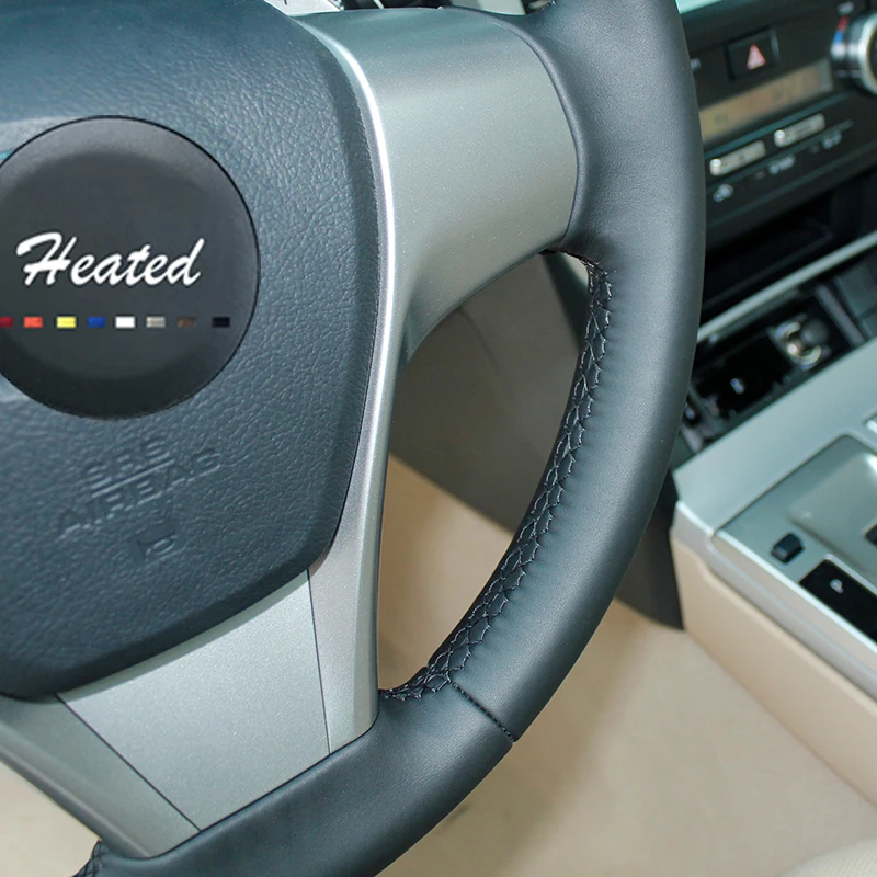 Оплетка на руль автомобиля из натуральной кожи наппа с подогревом для Toyota Camry 2012