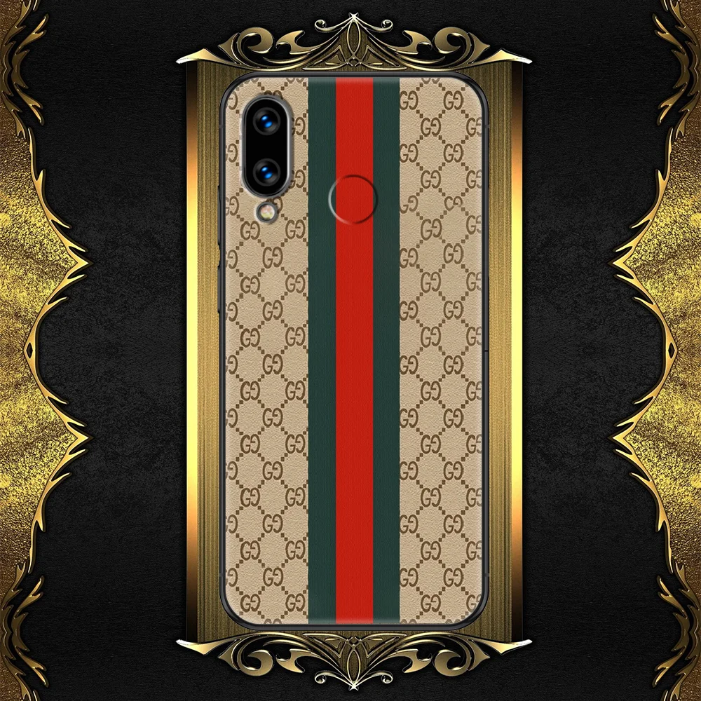 

Luxury Brand Guccies-compatible Phone case For Huawei Honor 6 7 8 9 10 10i 20 A C X Lite Pro Play black pretty coque soft prime