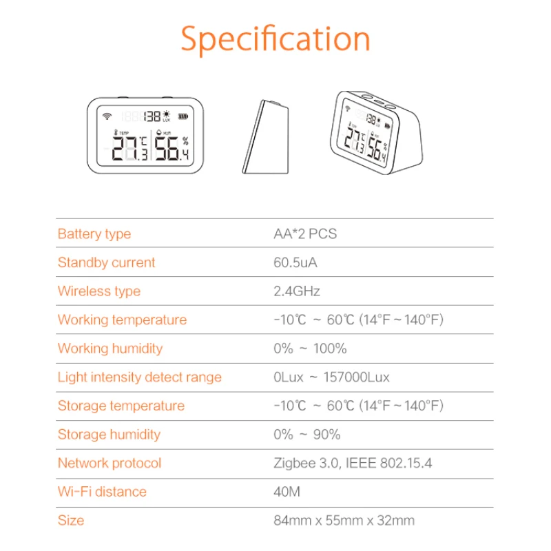 

NEO Tuya Smart Zigbee Temperature and Humidity Tuya Smart Smart Electronics Smart Home Automation Modules