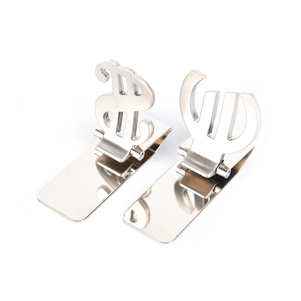 1 шт. металлический зажим для денег из нержавеющей стали папка в полоску с принтом