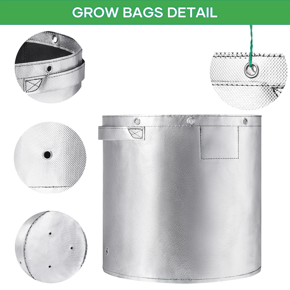 

4 Size Waterproof Garden Plants Growth Bag Garden Pots Planters Vegetable Grow Bag Plant Pot Plant Flower Pot Garden Tools D30