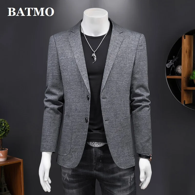 

Мужской повседневный Блейзер BATMO, серый, осенний, 2021, M-4XL, 3326