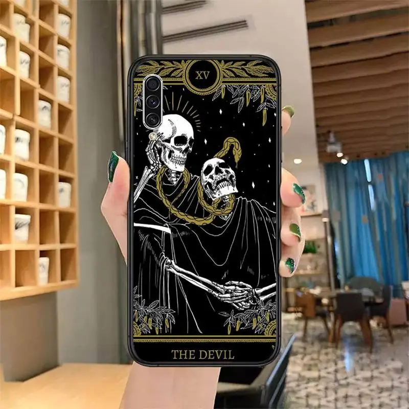 

skull Tarot Phone Case for samsung galaxy a 51 52 71 50 12 72 21s 70 40 20e 31 30s 32 5G soft silicone coque