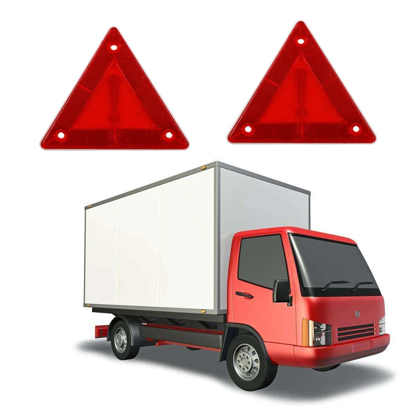 

2 шт., светоотражающие предупреждающие треугольные сигналы для грузовиков, 135 мм