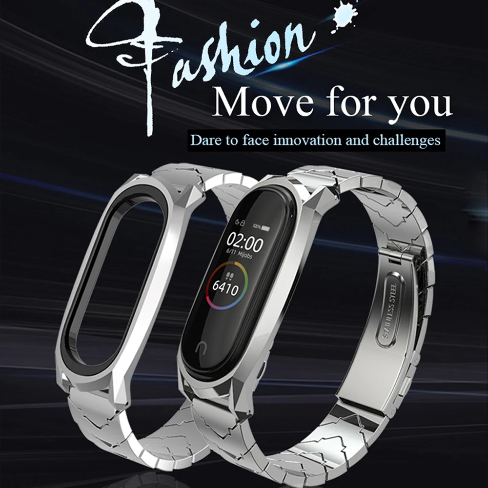 Mi jobs mi Band 4 металлический ремешок для Xiaomi mi Band 4 NFC Global Безвинтовой браслет из нержавеющей стали ремешок mi band 3 замена браслета