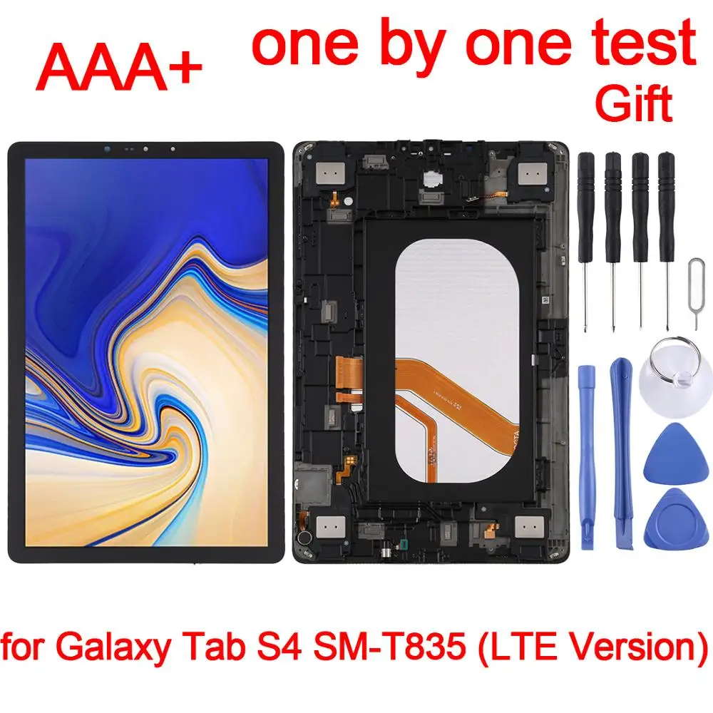 Pantalla LCD Tab S4 y digitalizador, montaje completo con marco para Galaxy Tab S4, SM-T835 de 10,5 pulgadas (versi&oacute;n LTE)-0