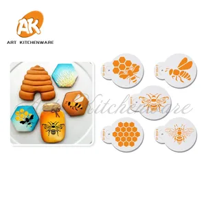 Милые животные пчела трафарет для выпечки украшения торта Торт кружево трафарет для печенья и тортов выпечки инструмент