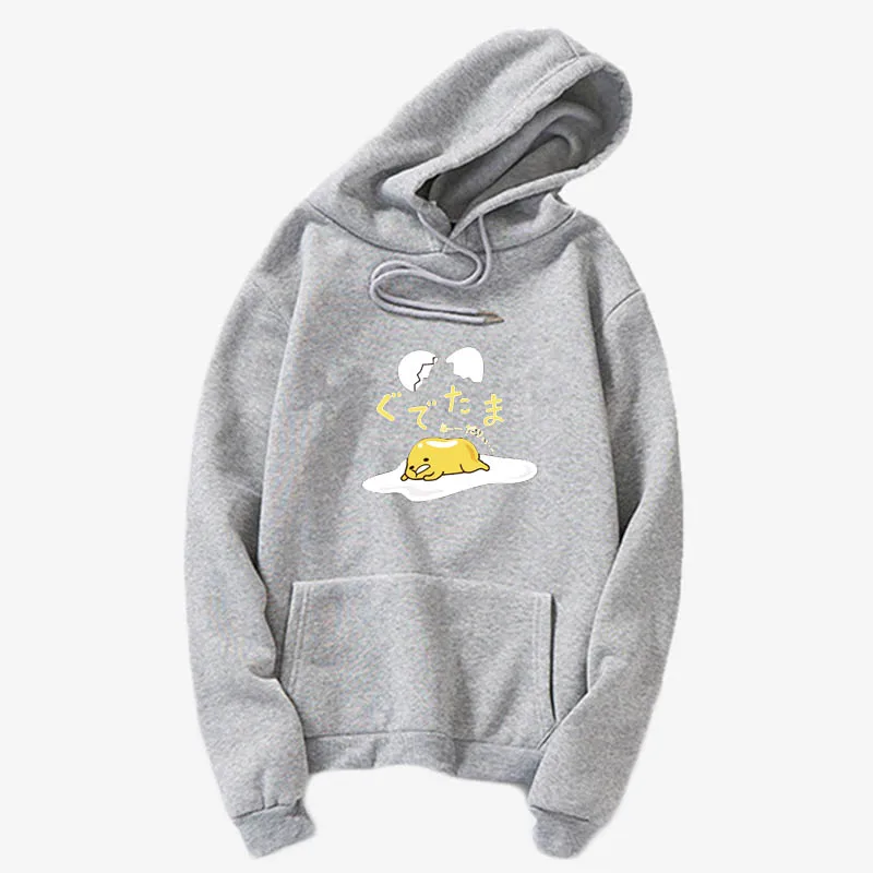 Gudetama Lazy Egg Yolk забавные толстовки в японском стиле Харадзюку милые женские толстовки в стиле Харадзюку Женская худи