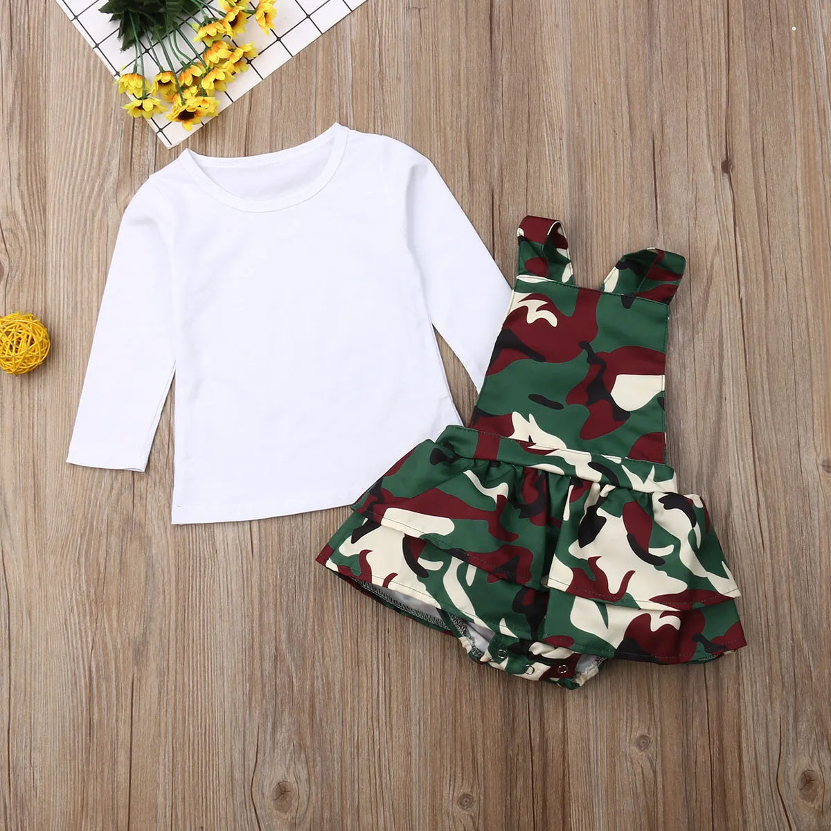 Одинаковые комплекты топы с длинными рукавами для маленьких девочек футболка