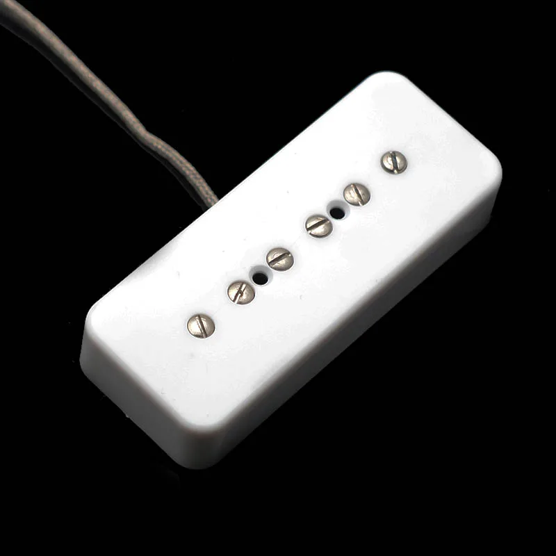 White Bridge 1 шт. Винтаж Alnico 5 Soapbar P 90 P90 гитара Пикап шеи или мост Пикап аксессуары для гитары, серебро/черный/белый/кремовый выбор - Цвет: White Bridge