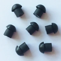100x replacement black color silica mushroom eartip for surveillance earphone