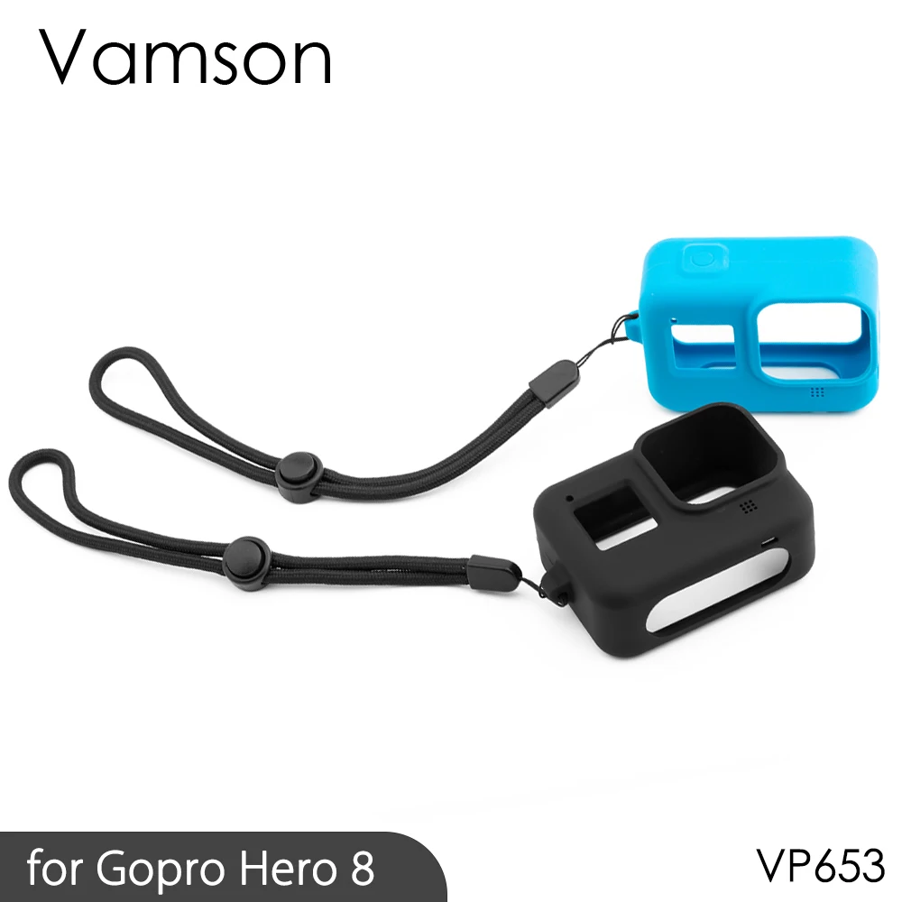 Vamson силиконовый защитный чехол для GoPro Hero 8 черный пыленепроницаемый аксессуары