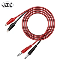 jzdz 2pcs multi meter test leads cable line wire 100cm 4mm banana plug to alligator clip electrical connector j 70056a