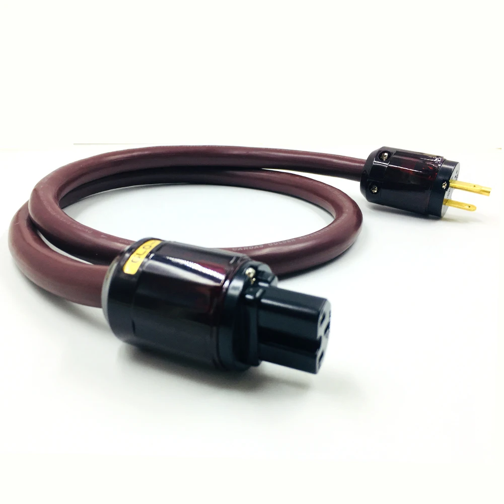 Colleimage CARDAS Золотой ссылка HiFi аудио кабель питания с P-079 и C-079 Разъем США |