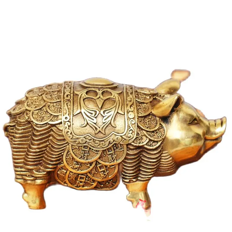 

Счастливая монета, свинья, сильное украшение, дом, город, вниз, дом, обогащение