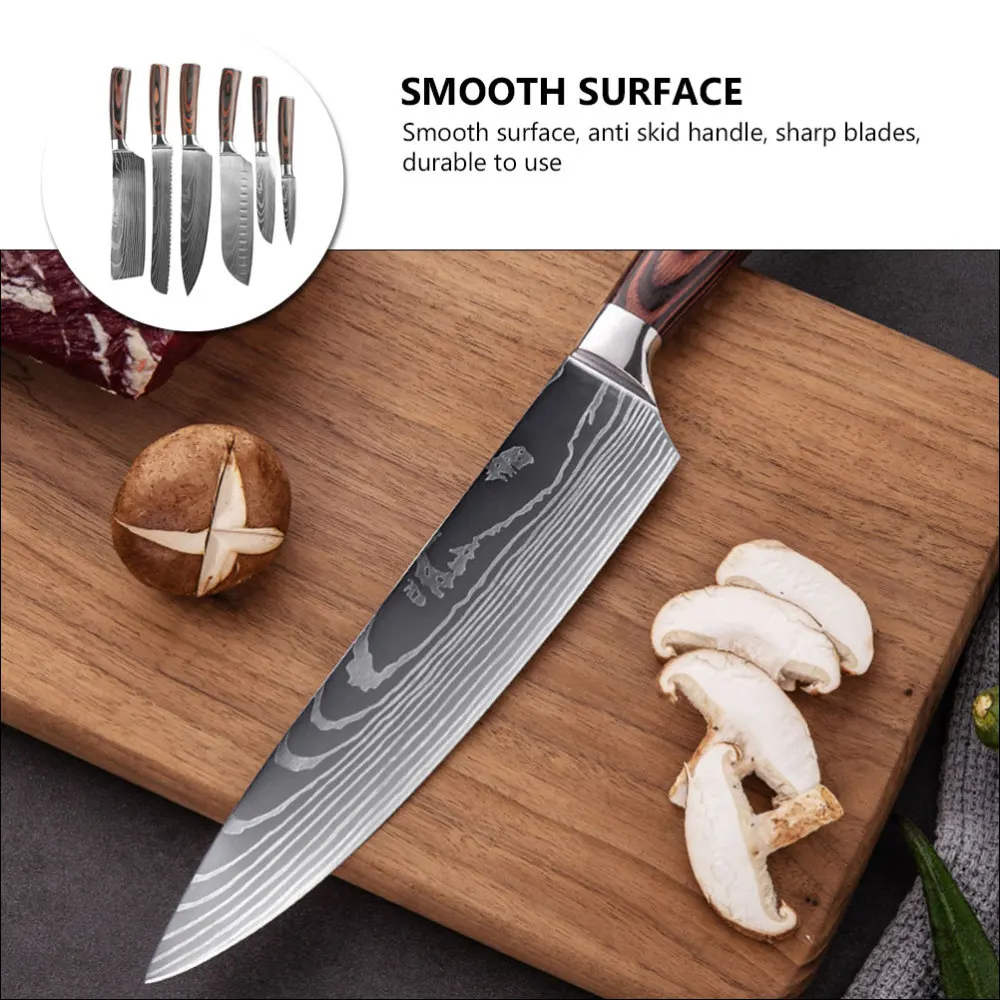 

1 Set 6pcs Durable Cutters Kitchen Knives Home Fruit Cutters (Assorted Color)