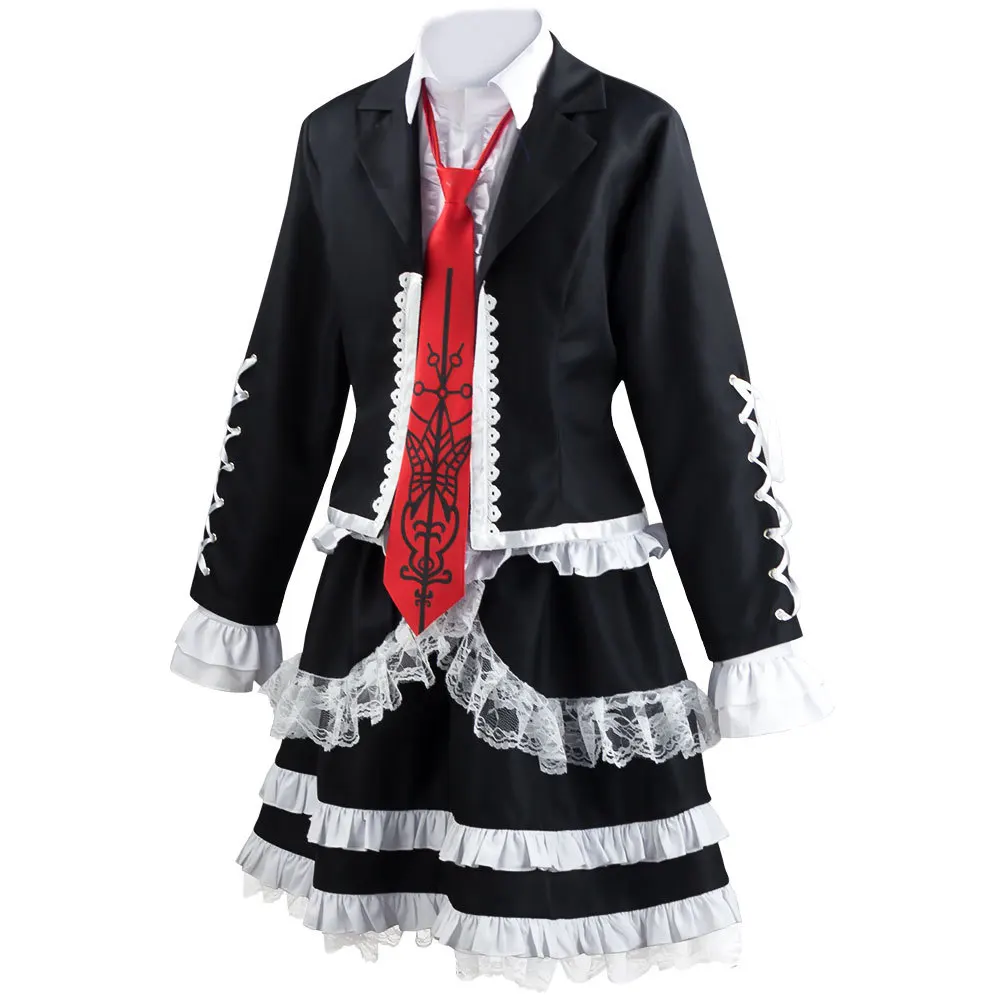 

Carnival Cosplay Costume Women Coat Blouse Skirt Halloween Costume Female JK School Uniforms Anime Danganronpo Clothing 6pcs Set
