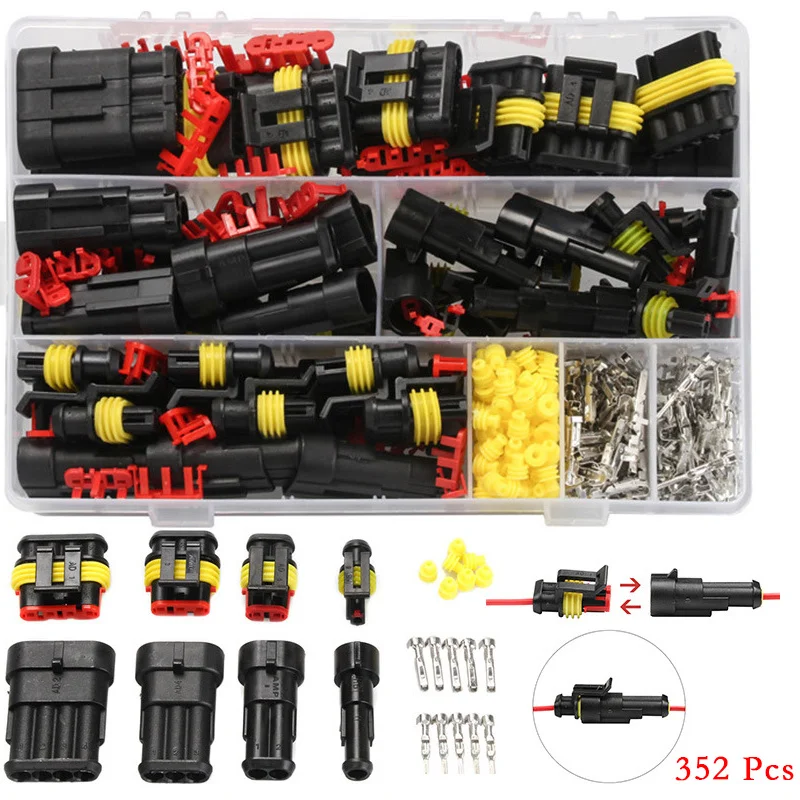 

352 UDS waterproof 1 / 2 / 3 / 4 / 5 / 6 pin sealed quadrilateral 12a IP68 automobile harness automobile terminal