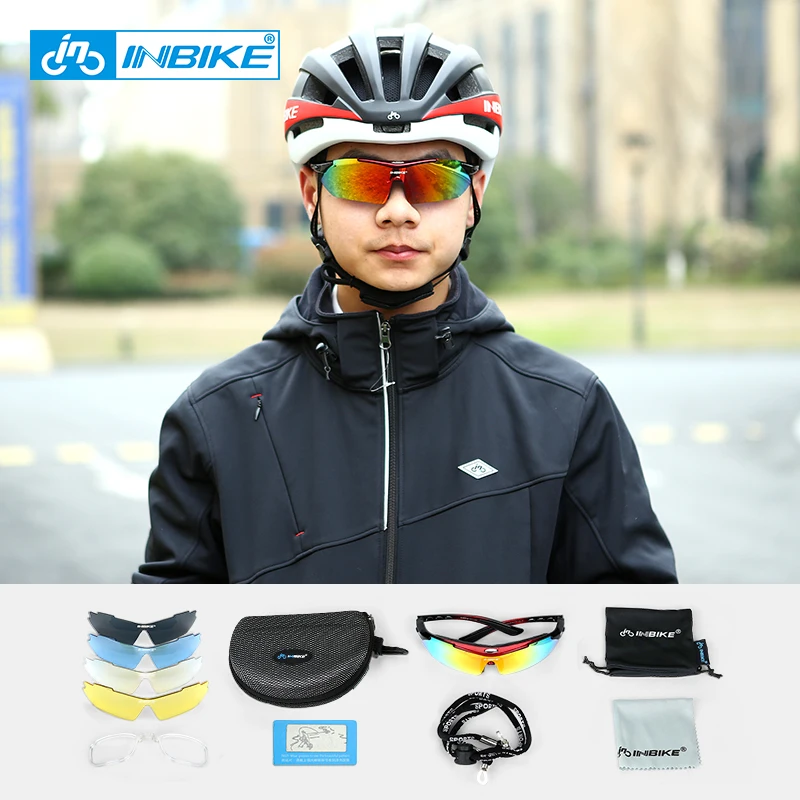INBIKE поляризационные спортивные мужские солнцезащитные очки MTB дорожные