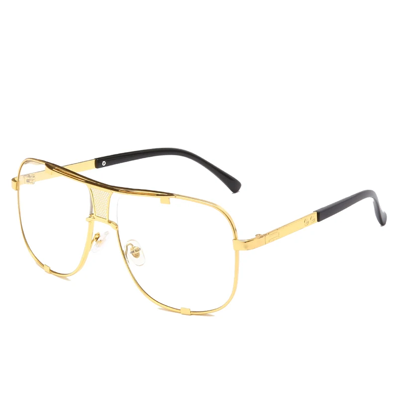 

2020 Fashion Classic Oversized Men Sunglasses Luxury Brand Design Women Sun Glasses Male Square Retro Metal Frame Goggle UV400
