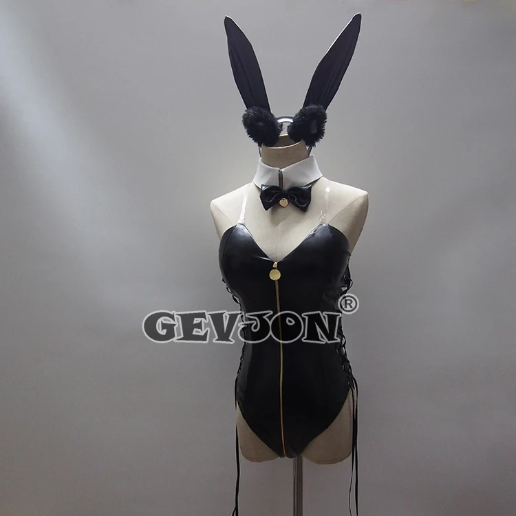 

Anime Azur Lane Takao Cosplay Costume Women Lolita Bunny Girl IJN Atago Black Sexy Uniform Halloween Carniva Party Suit