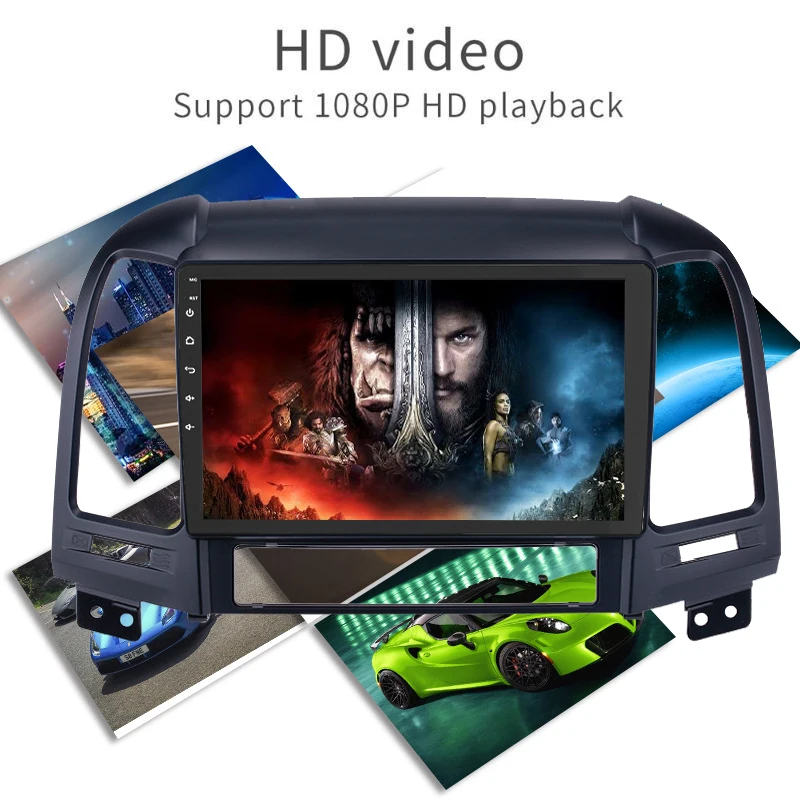 Android 8,1 автомобильный Радио мультимедийный плеер навигация для hyundai Santa Fe 2006-2012 с стерео автомобильный dvd gps плеер карта